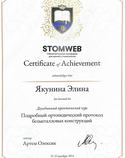 Сертификат дополнительного образования. STOMWEB.
