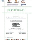 Сертификат обучения по программе "Program on myofunctional correction products: treaner system; myobrace system; TMJ system; prowgard system" 