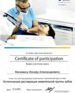 Сертификат участника курса.
