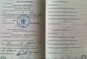 Свидетельство об аккредитации специалиста. 